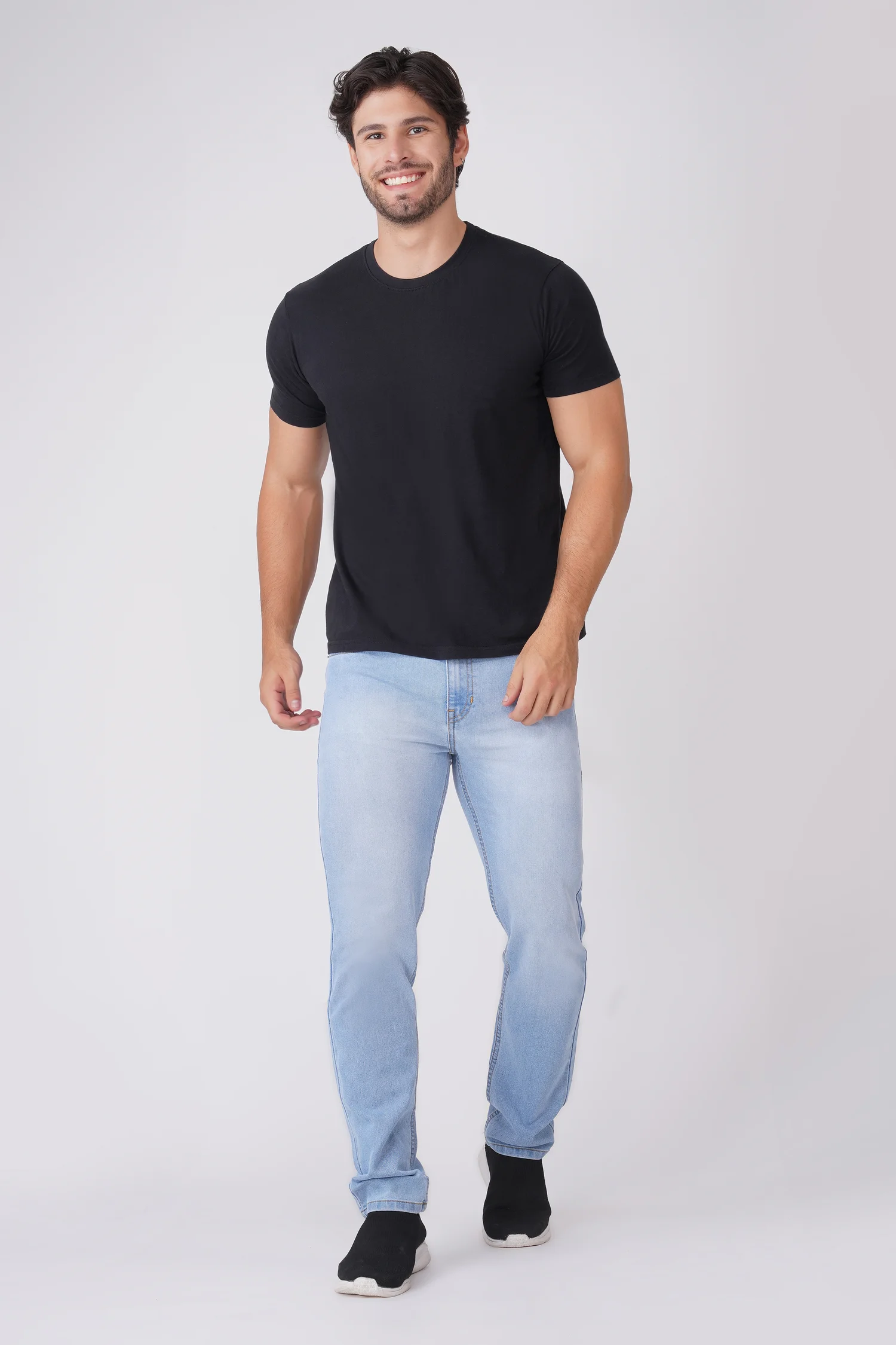 Men's Ice Blue Regular Fit Jeans S103